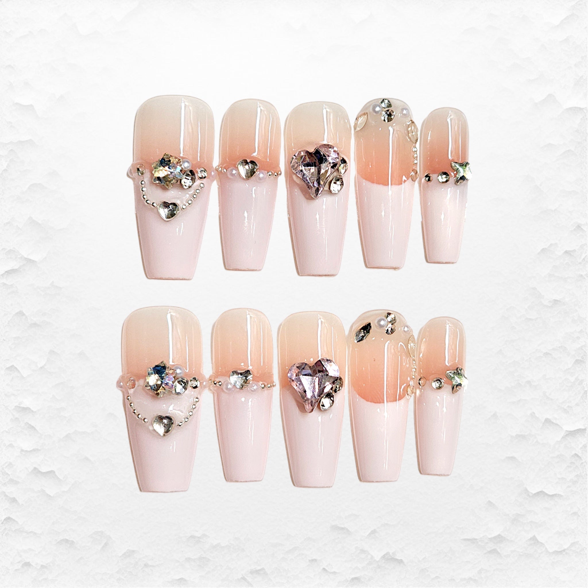 Press on nails, Rosa ballerina