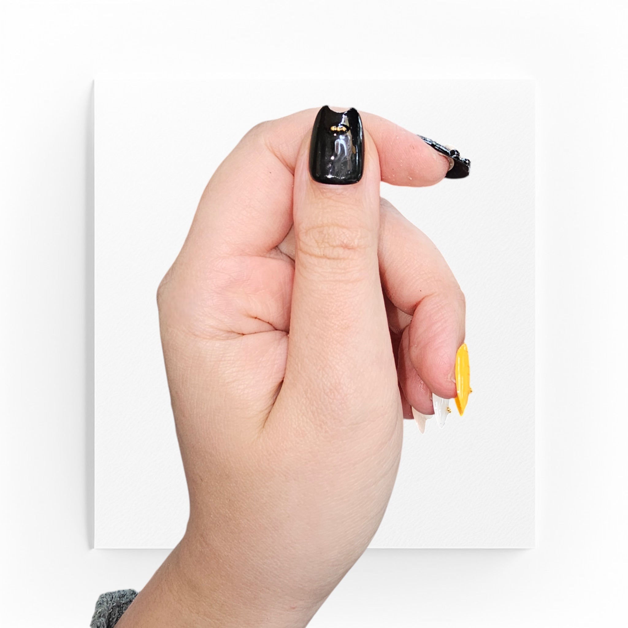 Premium Handgjorda Press on nails, katt
