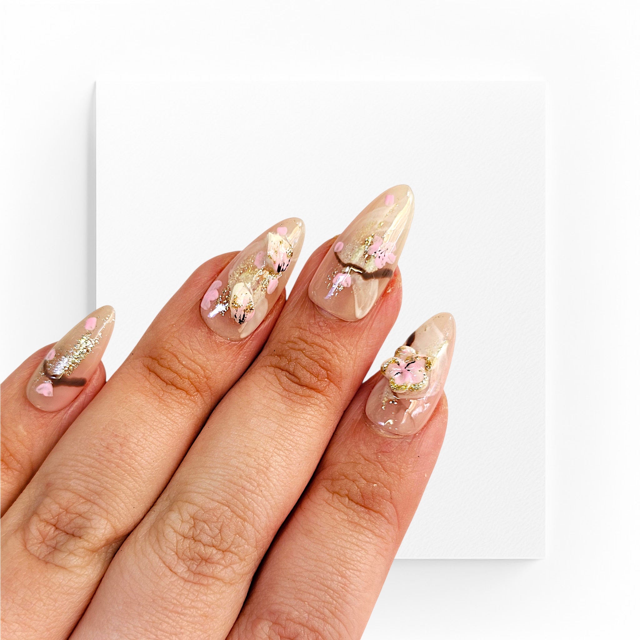 Premium Handgjorda Press on nails, räv