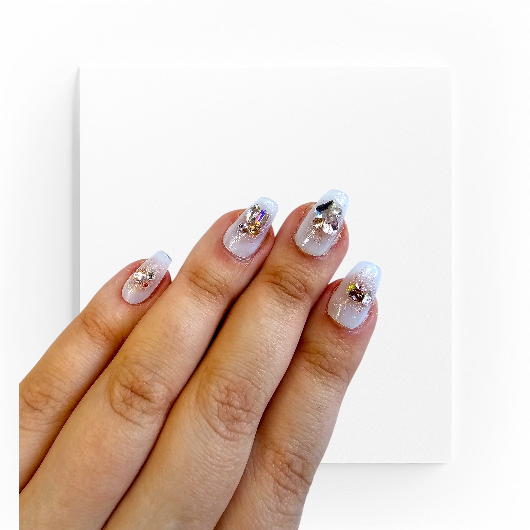 Handgjorda press on nails, korta chunky (Kopia)