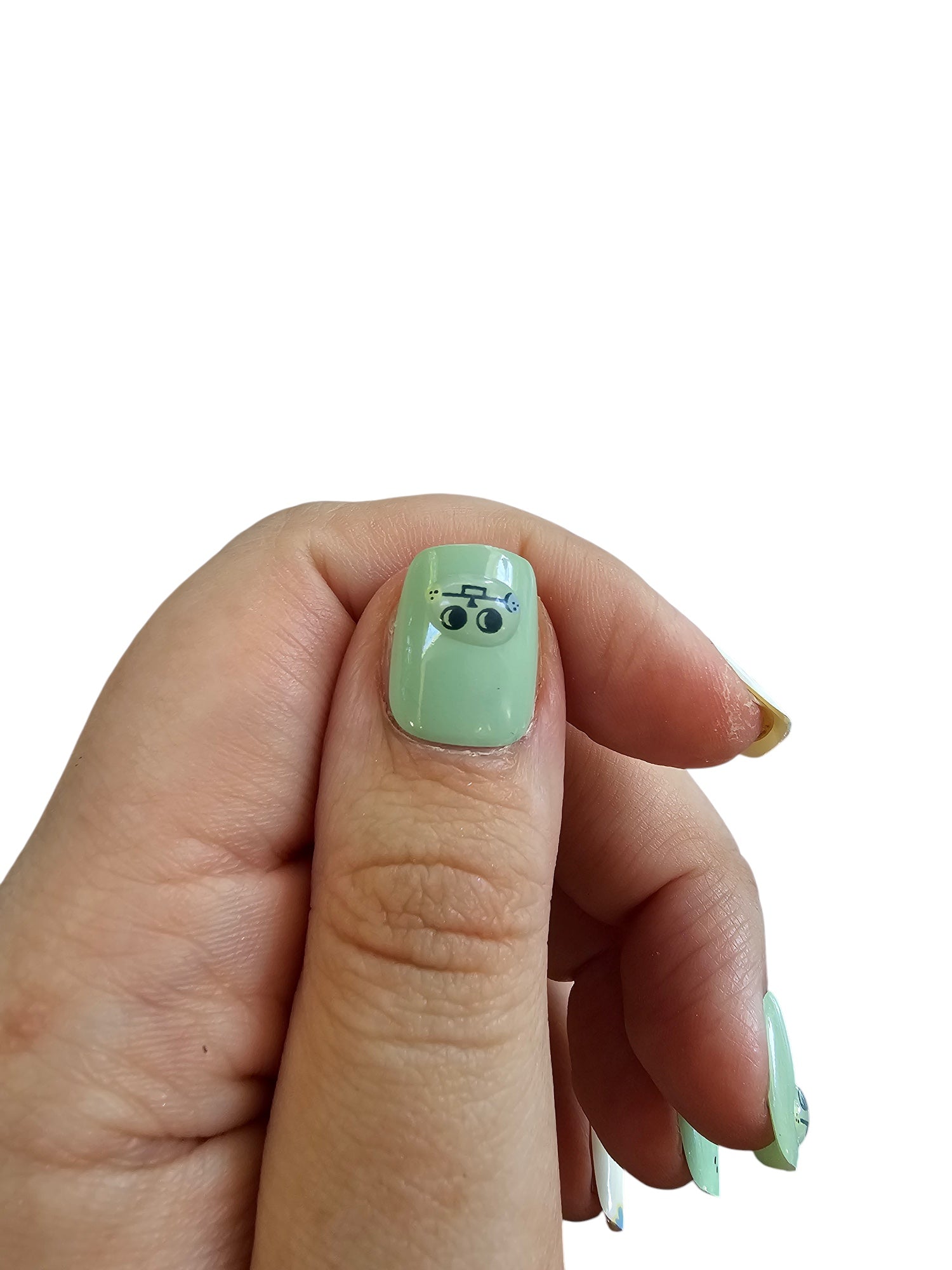 Handgjorda press on nails, korta squares