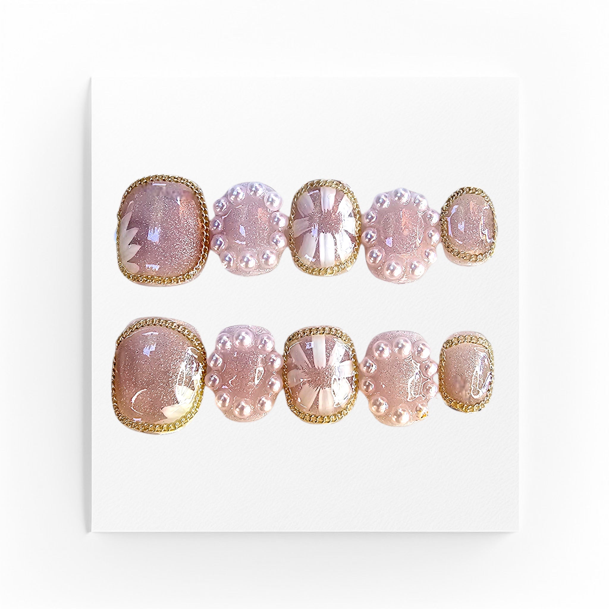 Handgjorda press on nails, superkorta