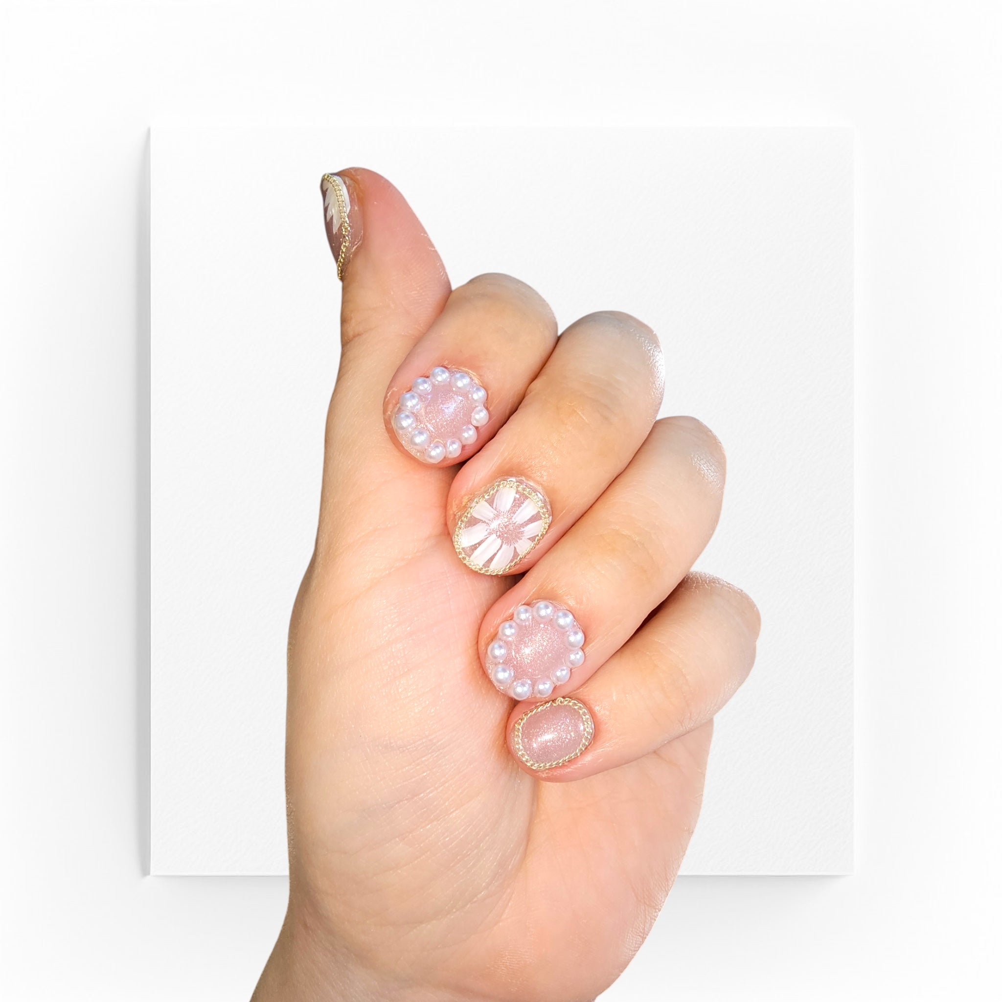 Handgjorda press on nails, superkorta