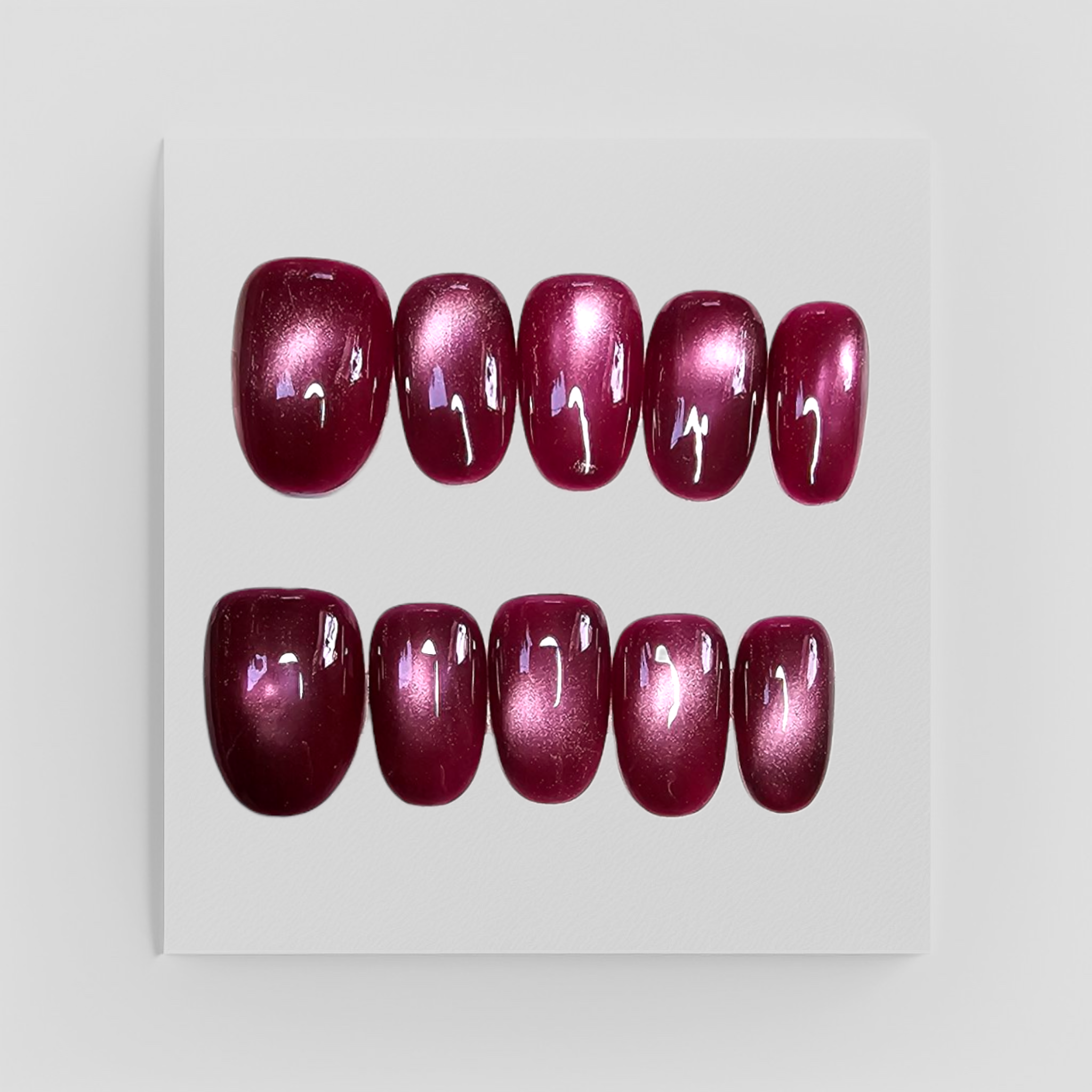 Handgjorda press on nails, korta ovala