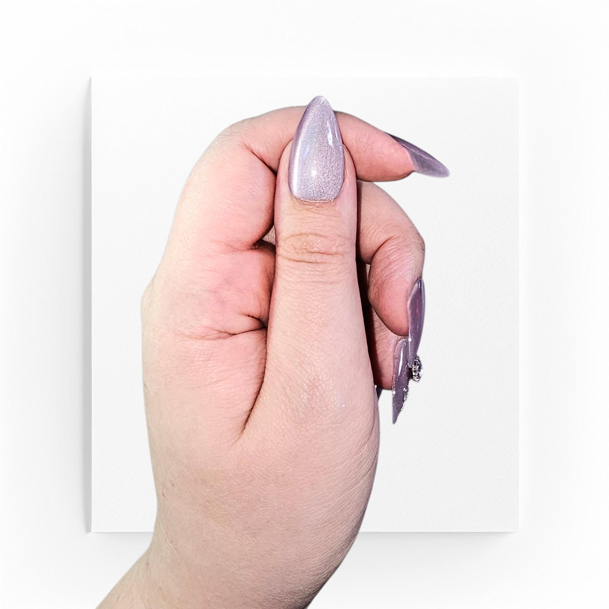 Handgjorda press on nails, mediumlånga mandlar