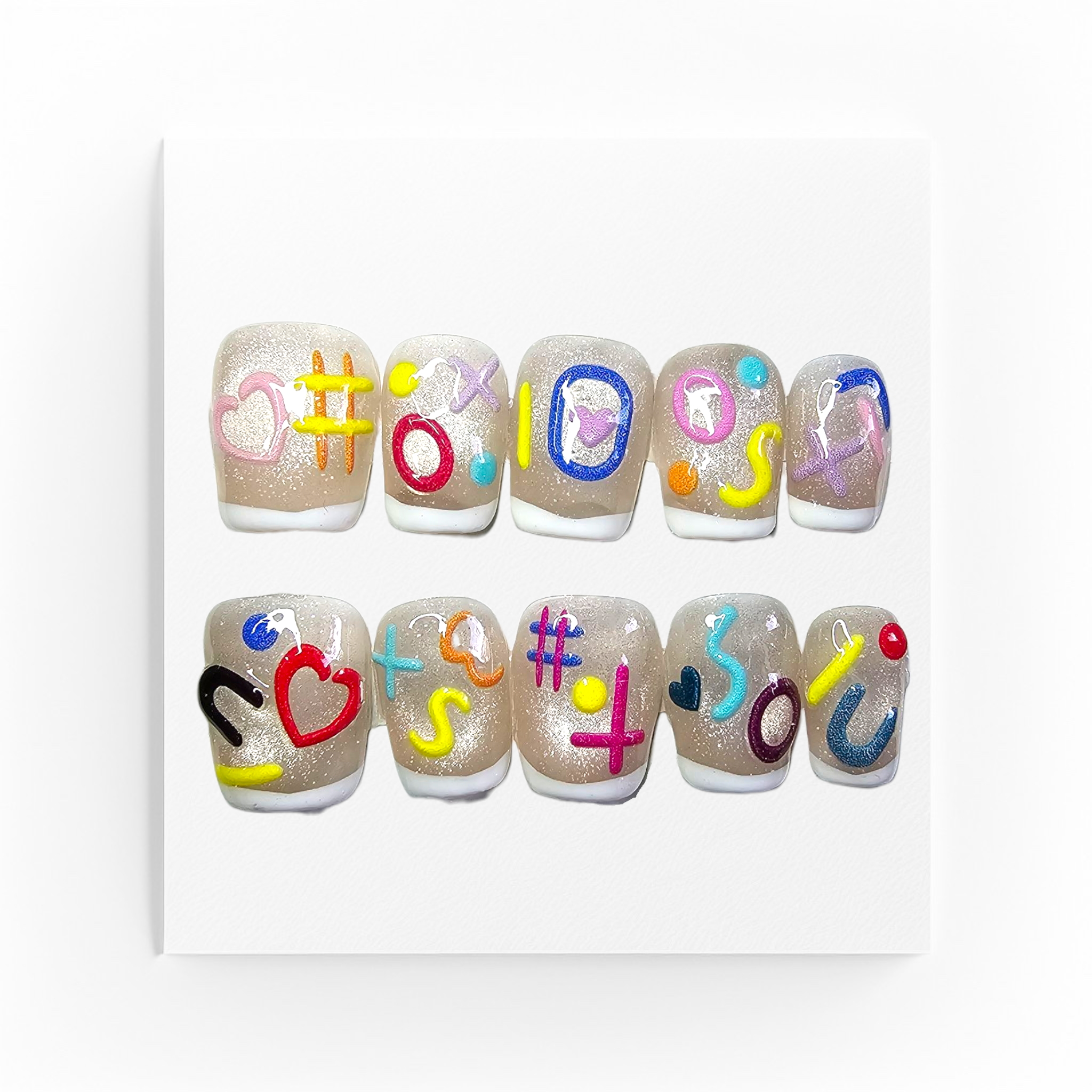 Handgjorda press on nails,superkorta