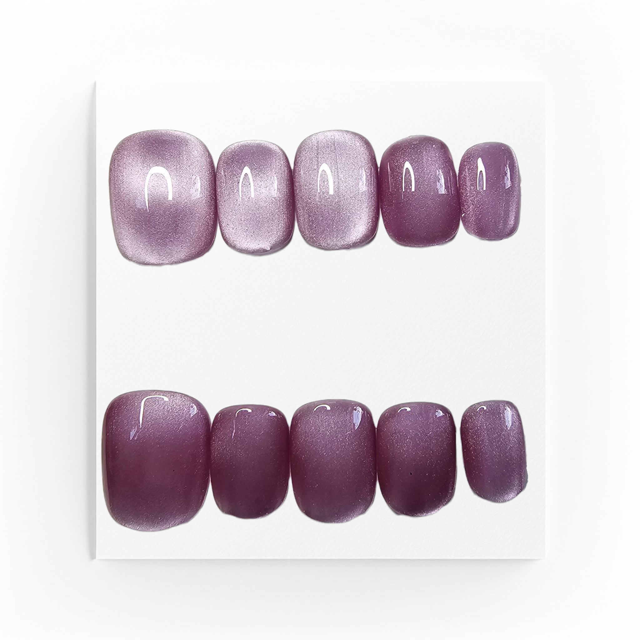 Handgjorda press on nails,superkorta cateye
