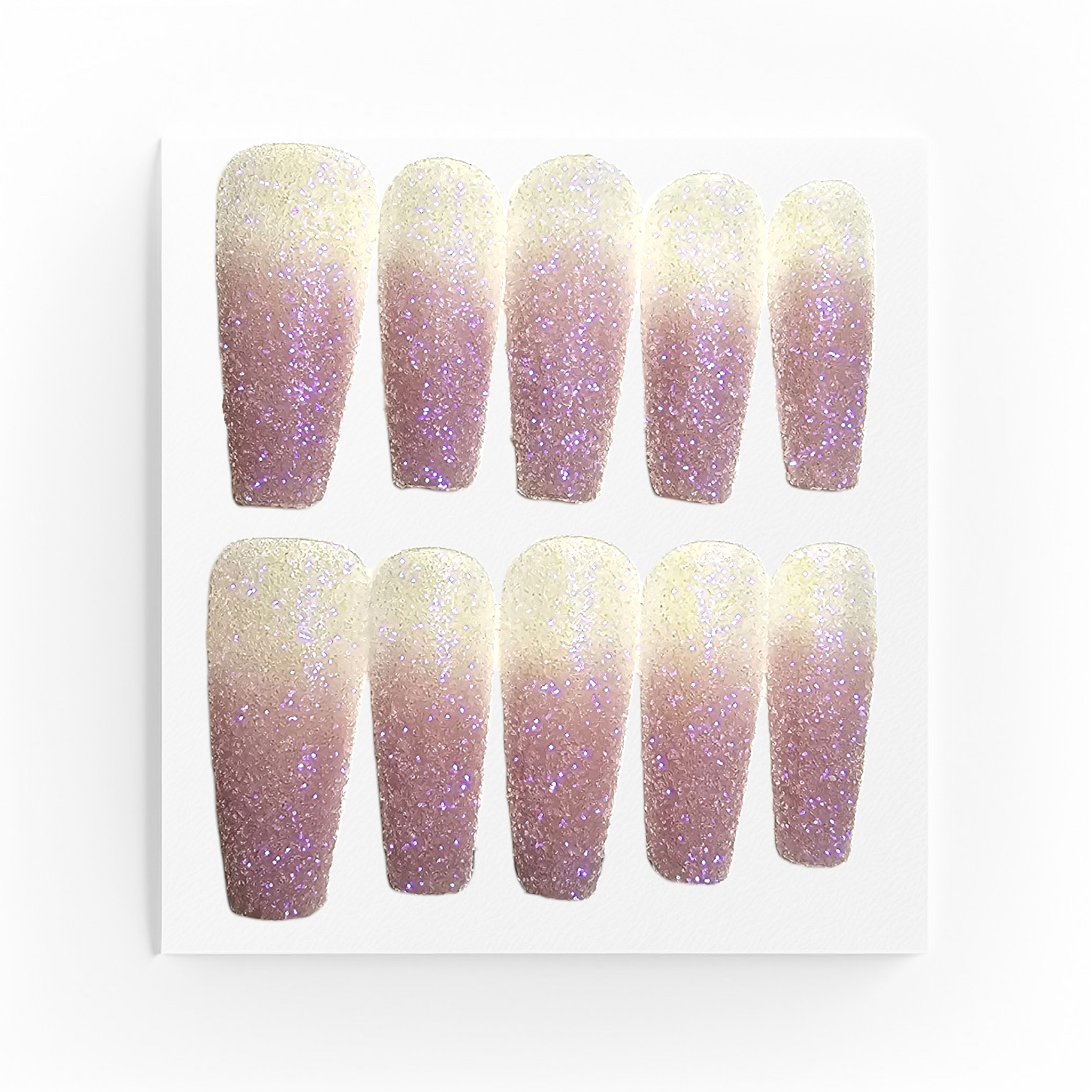 Handgjorda press on naglar, glitternaglar