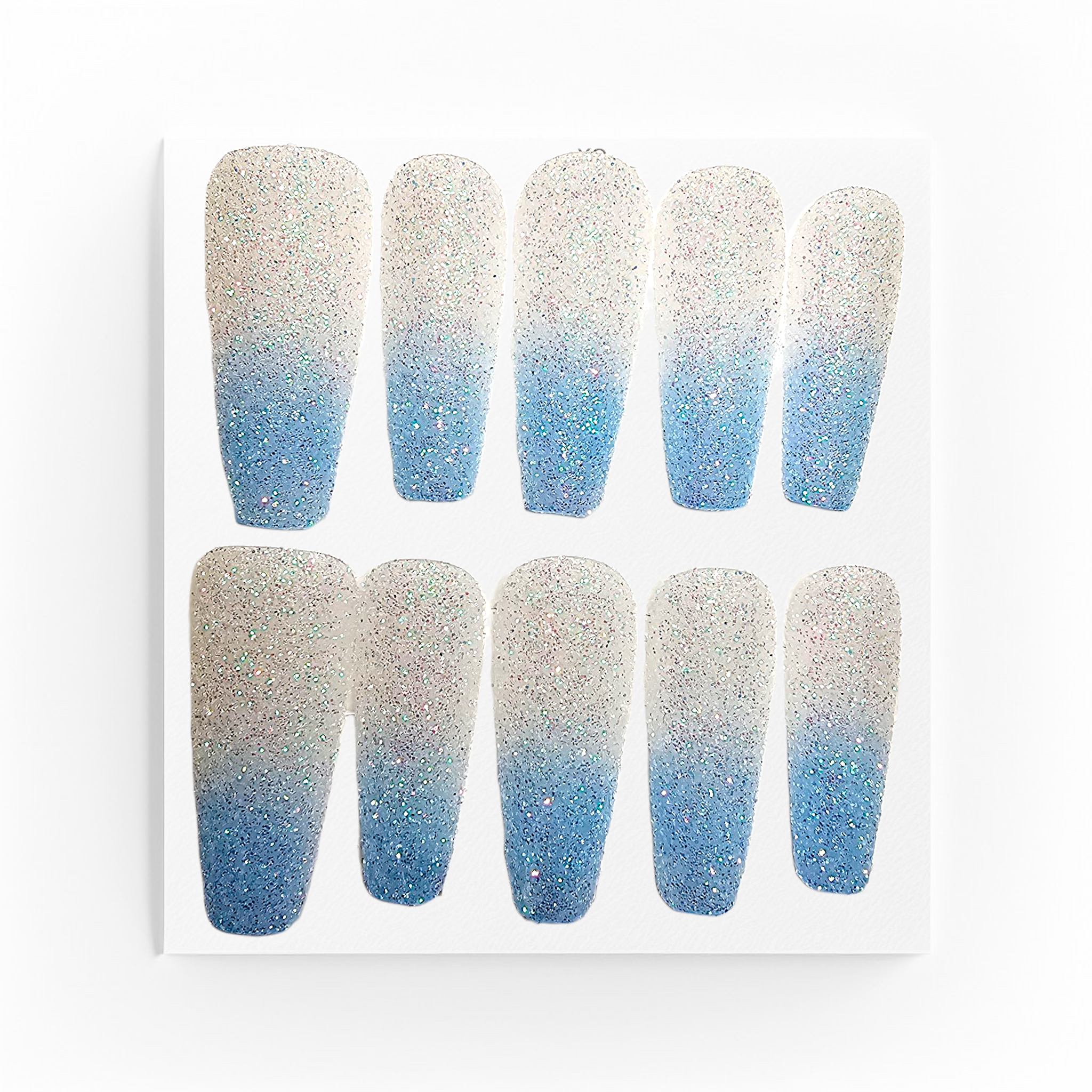 Handgjorda press on naglar, glitternaglar